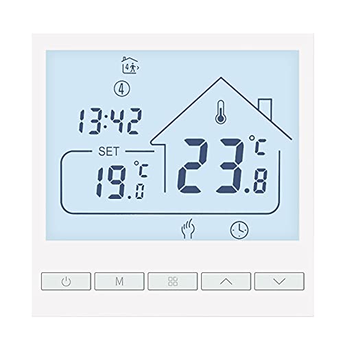 Beok Controls Termostato Per Riscaldamento Termostato Ambiente Programmabile Termostato Digitale A Parete Per Riscaldamento Acqua Riscaldamento A Pavi