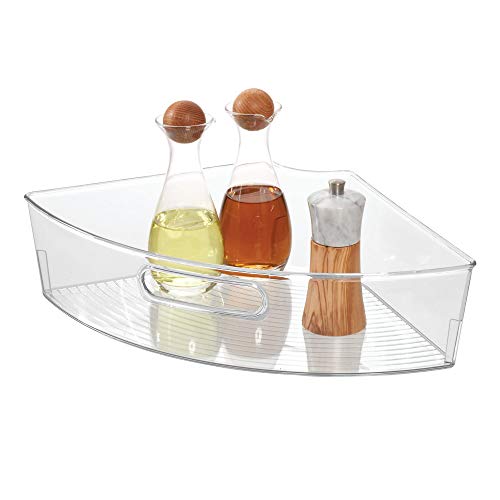 Idesign Lazy Susan Contenitore Armadio, Plastica, Trasparente, 42X28X10.25 Cm
