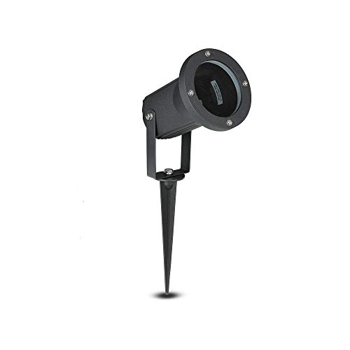 Picchetto Giardino Orientabile Alluminio Verniciato Nero Gu10