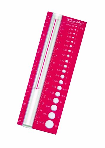 Knitpro - Misuratore Per Ferri, Colore: Rosso