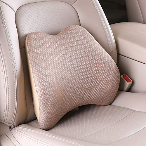 Livtribe Cuscino Lombare Per Sedile Auto, In Memory Foam Per La Parte Bassa Della Schiena, Ideale Per Sedili Auto, Sedia Da Ufficio, Sedia A Rotelle (