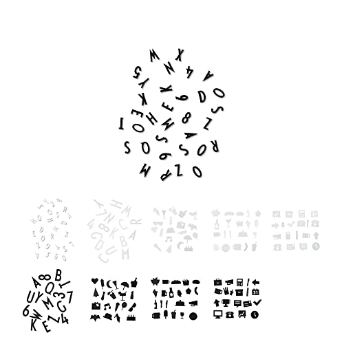 Design Letters Lettere E Numeri Bacheca Per Lettere, 20Mm - 132 Pz (Nero) - Il Design A Spigoli Vivi Delle Lettere Assicura Un Aspetto Grafico Ed Eleg