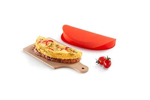 Lékué Fornello Per Omelette Per Microonde, Rosso, 0,4 L