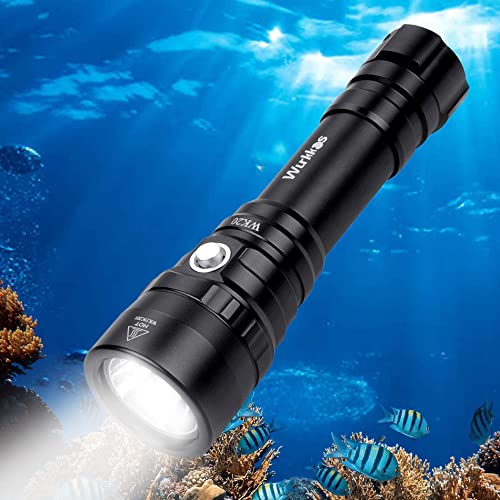 Wurkkos Torcia Subacquea Da 2000 Lumen, Impermeabile Fino A 150 M, Torcia Sub Con Sst40 Led, Ipx-8 Impermeabile, Incl. 1 * 3000Mah Potenza