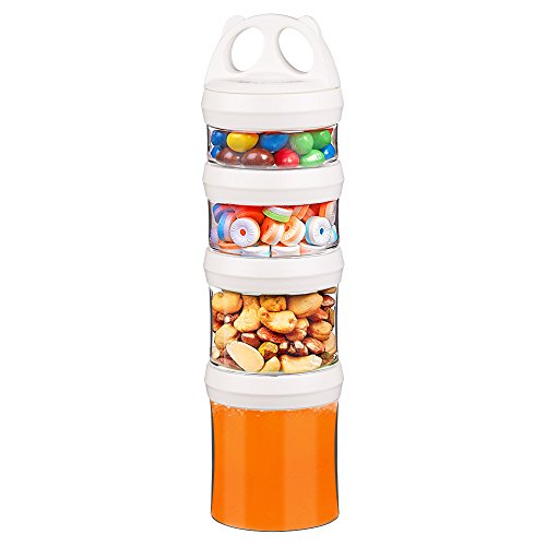 Besthouse Contenitori Per Alimenti, Set Di 4 Pezzi Twist Lock Impilabile, Contenitori Per Conservare Latte, Proteine In Polvere, Snack, Articoli Da Vi