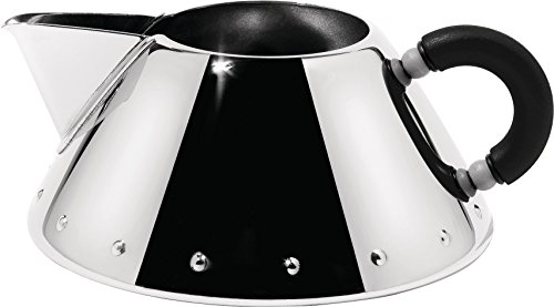 Alessi 9096 B Cremiera In Acciaio Inossidabile 18/10 Lucido Con Manico In Pa, Nero