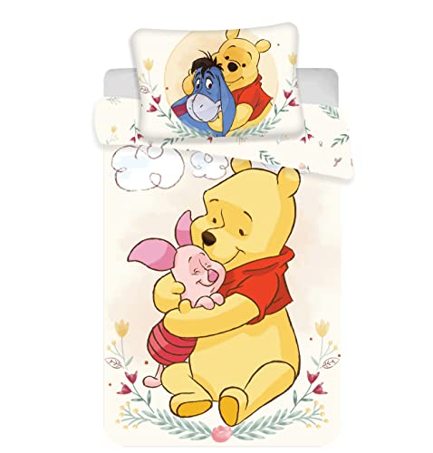 Jerry Fabrics Biancheria Da Letto Disney Winnie The Pooh, 100 X 135 Cm, 100% Cotone, Multicolore