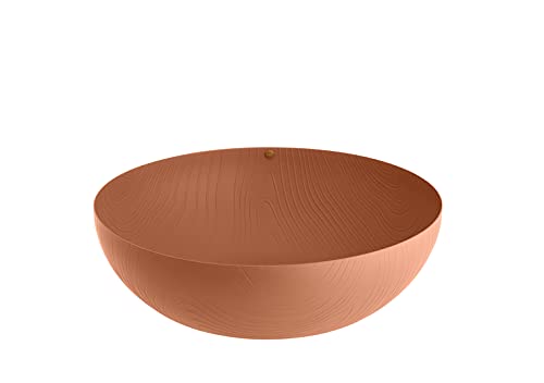 Alessi Veneer Pu06/29 Br, Coppa Da Cucina Multifunzione Di Design, In Acciaio Colorato Con Resina Epossidica Con Decoro In Rilievo, Marrone