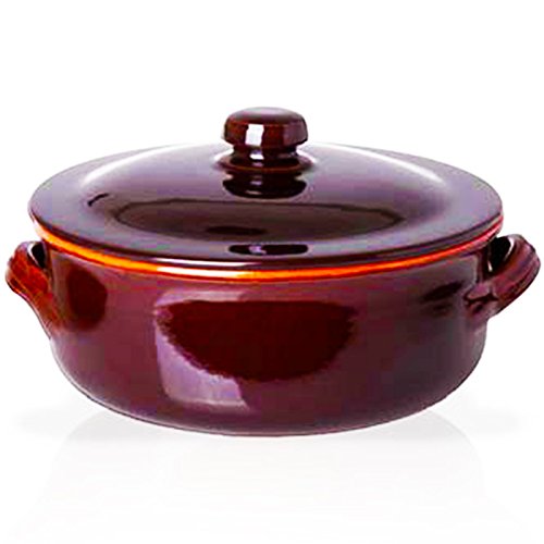 Benegiamo Arte E Terracotta Srl Familia Casseruola Con Coperchio, Terracotta, Marrone, Ø 28 Cm / 2.5 L