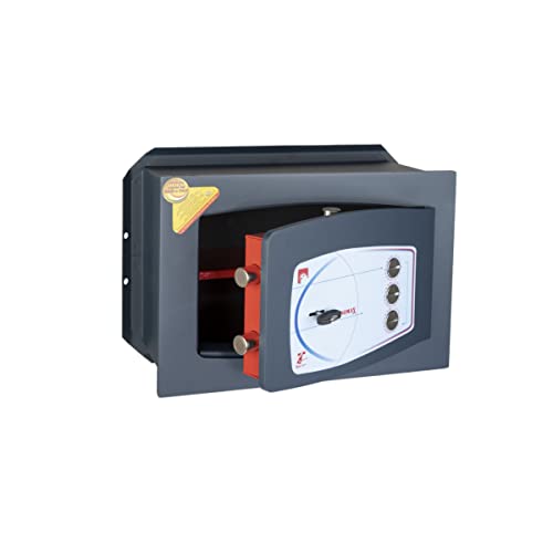 Technomax, Cassaforte A Muro, Serie Gold Diplo Modello Gd/4, Apertura Con Chiave A Doppia Mappa + Combinatore A 3 Volantini, Dimensioni Mm. 270 (H) X