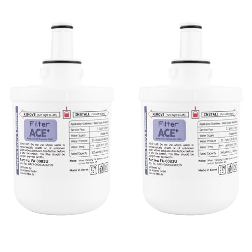 Ace+ Fa-0083U | 2X Filtri Acqua Compatibili Con Samsung Da29-00003G, Hafin2/Exp, Da29-00003F, Hafin1/Exp, Hafin Per Frigorífero - Replacement Refriger