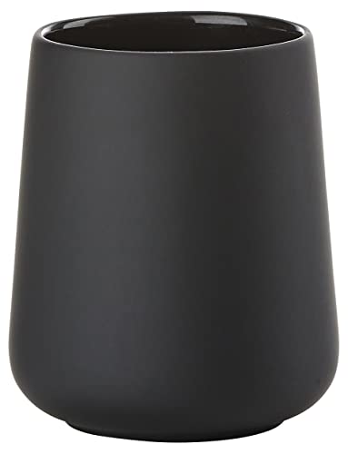 Zone Denmark Bicchiere Per Pulizia Zanica, In Porcellana, Nero, 8 Cm