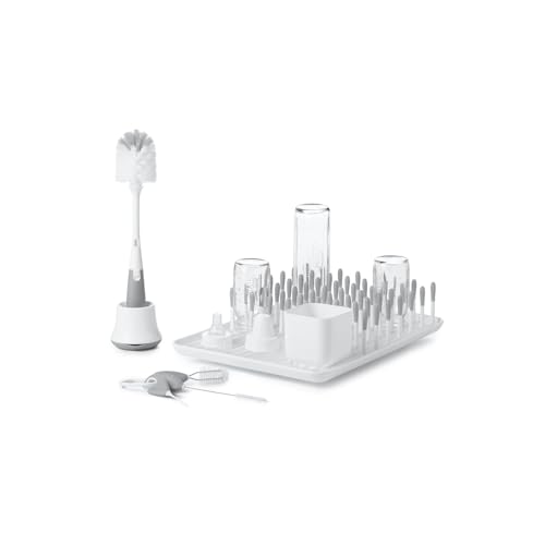 Oxo Tot - Set Per La Pulizia Di Bottiglie E Tazze, Colore: Grigio