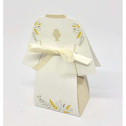 Publilancio Srl 20 Pz Tunica Scatolina Portaconfetti Comunione 6X4X11.5 Cm