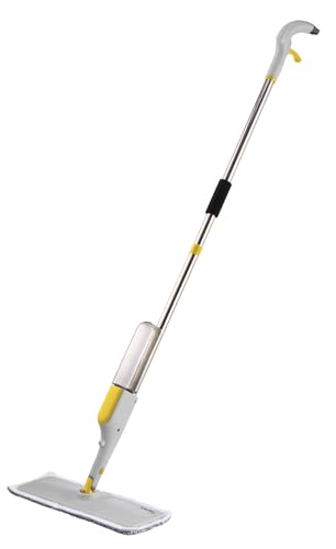 Apex Lavapavimenti Con Meccanisco Spray, Panno 100% Microfibra Sfilabile E Lavabile, Spray Mop