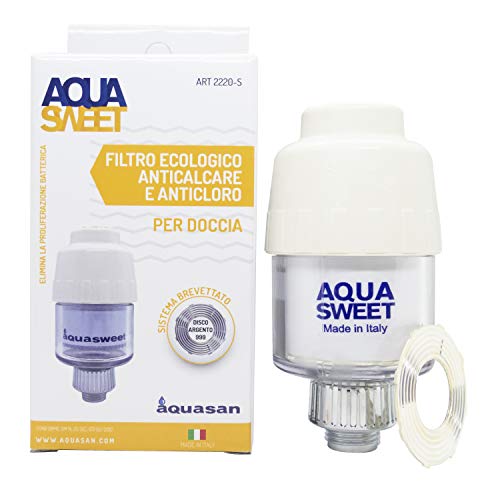 Aquasan Aquasweet Filtro Anticloro Doccia Purificatore Regola Il Ph Rimuove Cloro Irritante Metalli Pesanti Filtro D’Acqua Sostituibile Adatto A Quals
