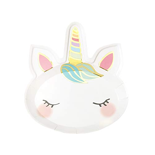 Talking Tables Plate-Face Piastre Frontali In Carta Unicorno Confezione Da 8 Pezzi, Paper