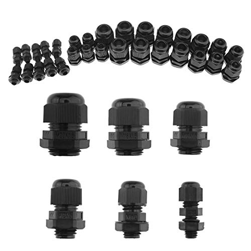 Yinettech 30 Dadi Di Bloccaggio Per Cavi M8 M10 M12 M16 M18 M20 Impermeabile Ip68 Kit Di Pressacavo In Nylon