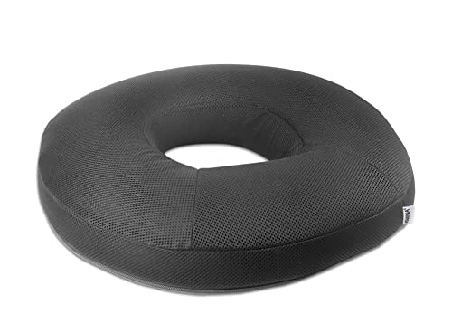 Kmina - Cuscino Antidecubito Rotondo (42,5X42,5X9 Cm), Ciambella Antidecubito, Cuscino Memory Foam Coccige, Cuscino Emorroidi, Cuscino Ortopedico Con