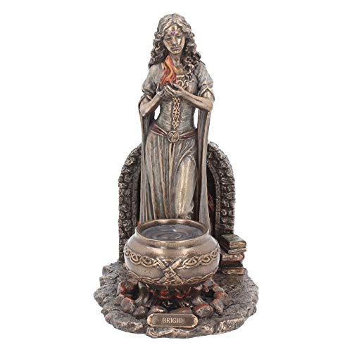Nemesis Now - Statuetta “Brigida”, 24,5 Cm, Colore: Bronzo