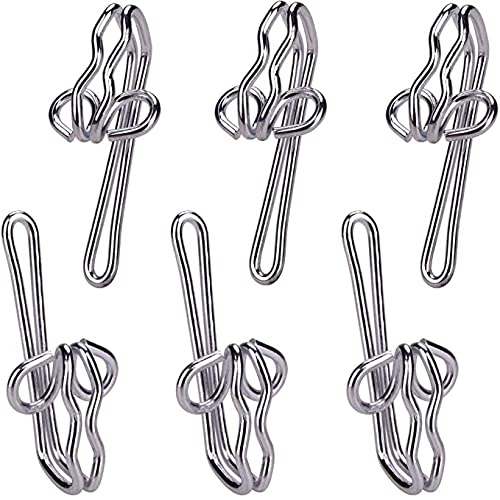 H&S Ganci Per Tende Resistenti Senza Bucare - 100 Pezzi Anelli Per Tenda - Set Di Ganci In Metallo Senza Forare Per Tende Da Bagno E Camera - Perfette