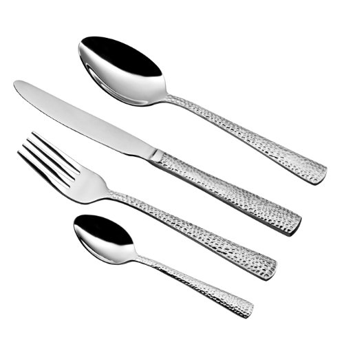 Premier Housewares 922310 Set Posate Martellate, In Acciaio Inossidabile