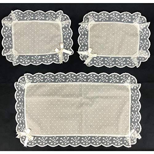 Nada Home Completo Centrini E Runner Set 3 Pezzi Nausikaa Con Macrame' Lory Ecru' 1213
