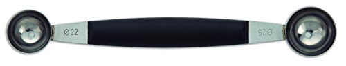 Arcos Gadgets Professionali, Scavino Doppio, Acciaio Inossidabile 25 Mm, Manico Polipropilene, Colore Nero