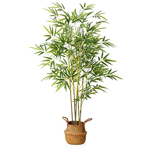 Kazeila Pianta Finta Grande 140Cm Bamboo Pianta Artificiali Pianta Finta Con Vaso Decorazione Per Interno Ed Esterno Balconi Casa Ufficio Cucina Moder