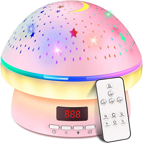 Giocattoli Bambina, Timer Proiettore Luce Notturna, Stelle Soffitto 2-10 Anni, Regalo Bimba Compleanno Natale Femmina