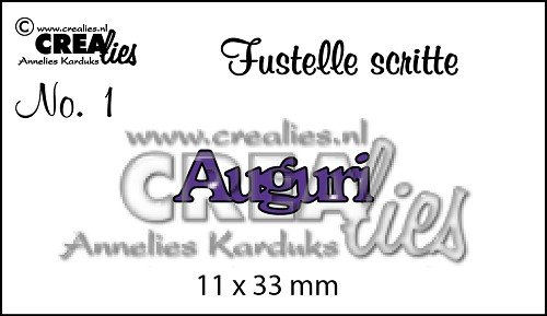 Crealies Fustella Scritta Auguri Compatibile Con Big Shot Scrapbooking
