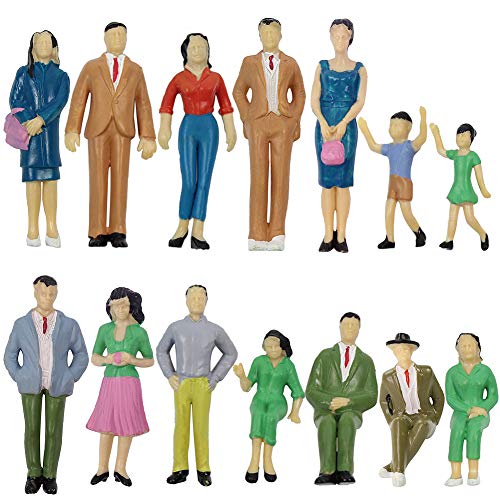P2501 14Pcs Model Trains Architectural 1:25 Scale Painted Figures Scale G Sitting And Standing People Model Railway Layout New