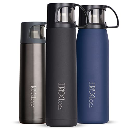 720°Dgree Bottiglia Isotermica Isolamento “Follow” – 450Ml | Thermos Per Bibite Caffè E Tè Caldo | Thermocafe Acciaio Inox