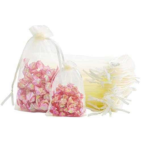 Sacchetti In Organza Beige 7 X 9 Cm, Piccoli Sacchetti Regalo In Organza, Sacchetto Per Caramelle, Sacchetto A Rete Con Coulisse Per Matrimonio, Compl