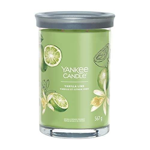 Yankee Candle Signature Candela Profumata | Vaniglia E Lime In Tumbler Grande | Candele Di Miscela Di Cera Di Soia Lunga Durata | Regalo Perfetto Per 