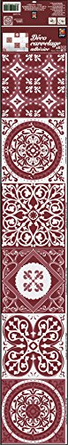 Plage 260591 Smooth – Tiles Piastrelle Sticker Cemento Piastrelle Rosso [6 Foglio 15 X 15 Cm; 5.90"" X 5.90"], Vinile, Rosso, 15 X 0,1 X 15 Cm