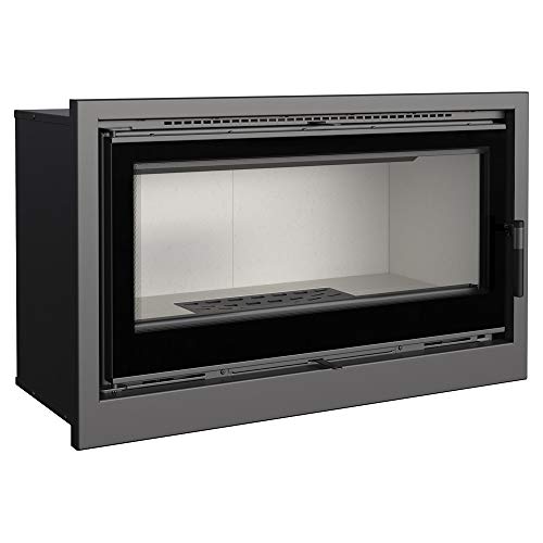 Kratki Inserto Camino A Legna Ventilato Arke 95, Caminetti Da Incasso 14 Kw, Termocamino Inserti 92 Cm, Inserto Camino A Legna Ventilato E Canalizzabi