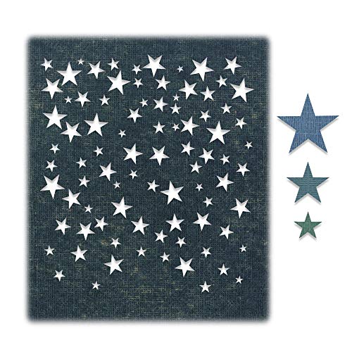 Sizzix Die 4Pk Falling Stars Set Di Fustelle Thinlits 4 Pz 664732 Pioggia By Tim Holtz, Stelle Cadenti, Taglia Unica