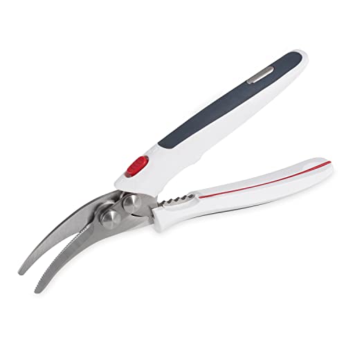 Zyliss E910039 Forbici Per Crostacei, Plastica, Acciaio Inossidabile, Bianco, Grigio, Strumento Per Frutti Di Mare, Aragoste, Granchi E Scampi, Lavabi