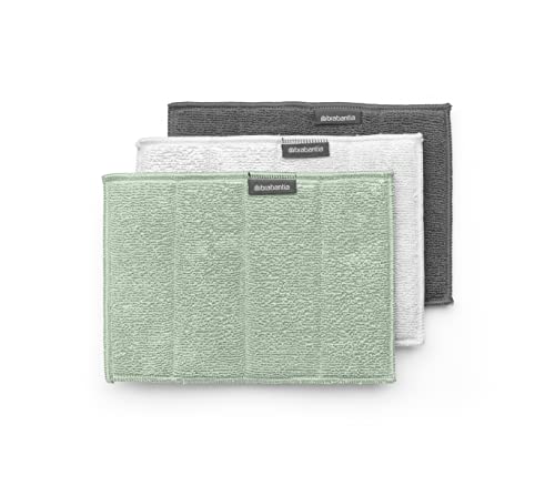 Brabantia - Sinkside Panni In Microfibra Per La Pulizia - Spugna E Microfibra - Lavabili In Lavatrice - Assorbono 7 Volte Il Proprio Peso - Per Pulizi
