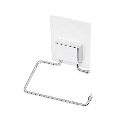 Compactor Bestlock Magic Portarotolo Carta Igienica, Fissaggio A Parete, Montaggio Autoadesivo, Fino A 2 Kg, Ferro Cromato Antiruggine, 13 X 6 X H.14