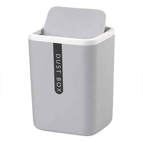 Hava Kolari - Pattumiera In Miniatura, Cestino Da Tavolo, Robusto, Per Ufficio E Cucina, Colore Grigio