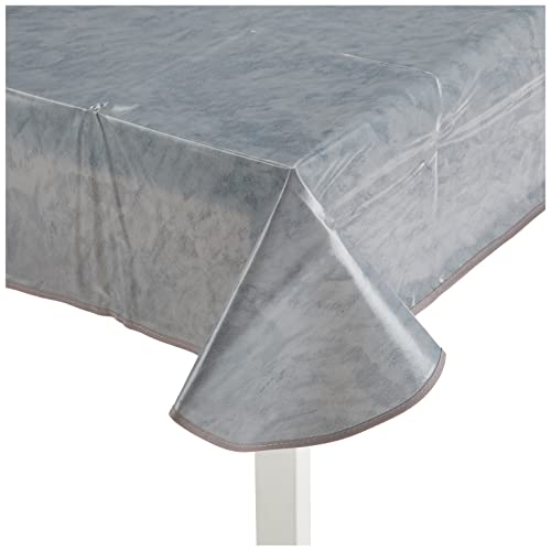Décor Ligne - 1710251, Tovaglia Pvc Rettangolare , 140 X 240 Cm , Beton Cire , Decorline Falso Unito , Grigio