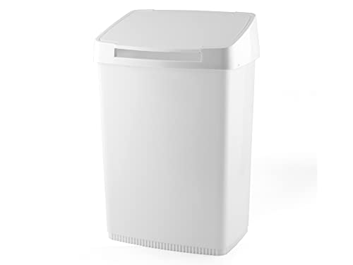 Giganplast Porta Biancheria Heria Bettina Bianco Riordino E Lavanderia, 50 Litri