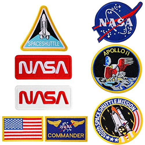 Set Di 8 Toppe Con Bandiera Americana, Logo Nasa, 100° Space Shuttle Mission, Toppa Ricamata Per Abbigliamento, Fai Da Te, Badge Personalizzate