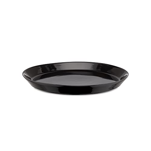 Alessi Tonale | Dc03/1 B - Set Di 4 Piatti Piani In Ceramica Stoneware, Nero