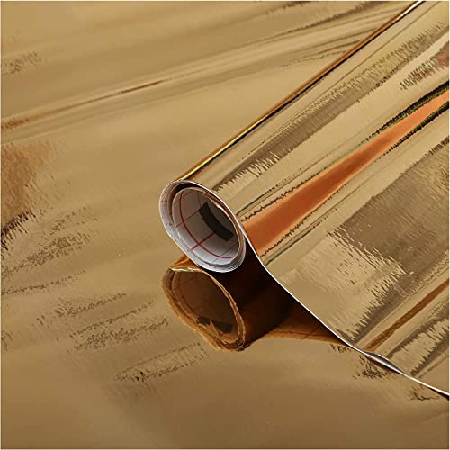 D-C-Fix Pellicola Adesiva Per Mobili Oro Lucido Alto Metallizzata Pvc Plastica Vinile Impermeabile Decorativa Per Cucina, Armadio, Porta Carta Rivesti