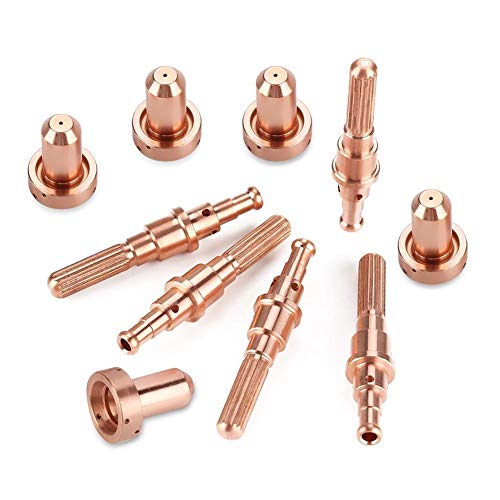 Nikou Ugelli Al Plasma, 5Pcs 9-8215 Electrode + 5 Pezzi 9-8210 Punte Ugello For Thermal Dynamics Sl60 / 100 Torcia Al Plasma