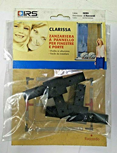 Altro Irs Clarissa 2 Raccordi Neri Ricambio Per Zanzariera A Pannello Finestre E Porte