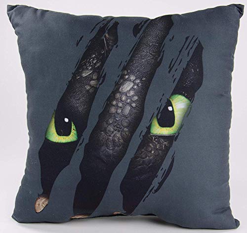 Dragons Dreamworks Toothless Cushion Morsetto Toothless, 35 X 35 Cm, Colore: Nero